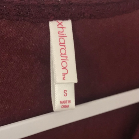 NWT Small xhilaration Burgundy Lace V-Neck Dress - Picture 3 of 5